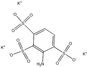 3-Amino-1,2,4-benzenetrisulfonic acid tripotassium salt Structure