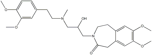 4,5-Dihydro-7,8-dimethoxy-3-[3-[N-methyl-2-(3,4-dimethoxyphenyl)ethylamino]-2-hydroxypropyl]-1H-3-benzazepin-2(3H)-one Structure