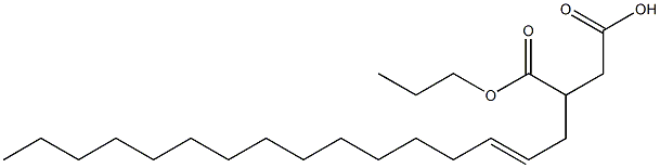 3-(2-Hexadecenyl)succinic acid 1-hydrogen 4-propyl ester Struktur