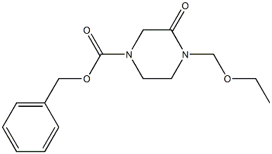 4-Ethoxymethyl-3-oxopiperazine-1-carboxylic acid benzyl ester Structure