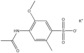 4-(Acetylamino)-5-methoxy-2-methylbenzenesulfonic acid potassium salt Struktur
