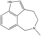 5-Methyl-3,4,5,6-tetrahydro-1H-azepino[5,4,3-cd]indole,,结构式