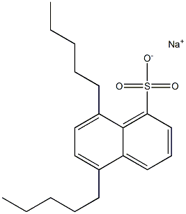 5,8-Dipentyl-1-naphthalenesulfonic acid sodium salt 结构式