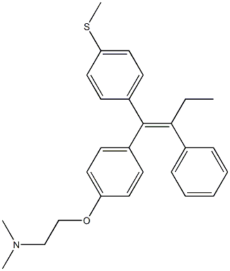 (E)-1-[4-[2-(Dimethylamino)ethoxy]phenyl]-1-(4-(methylthio)phenyl)-2-phenyl-1-butene Structure