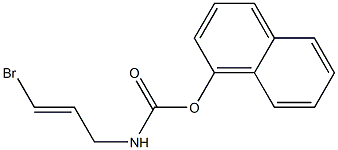 N-(3-ブロモアリル)カルバミン酸1-ナフチル 化学構造式