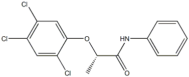 [S,(-)]-2-(2,4,5-トリクロロフェノキシ)-N-フェニルプロピオンアミド 化学構造式