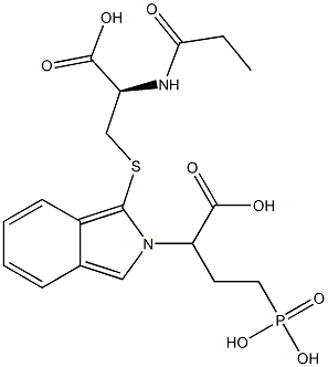 S-[2-(3-Phosphono-1-carboxypropyl)-2H-isoindol-1-yl]-N-propionyl-L-cysteine Structure