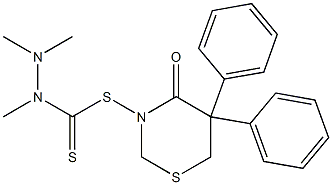 1,2,2-Trimethylhydrazine-1-carbodithioic acid (tetrahydro-5,5-diphenyl-4-oxo-4H-1,3-thiazin)-3-yl ester