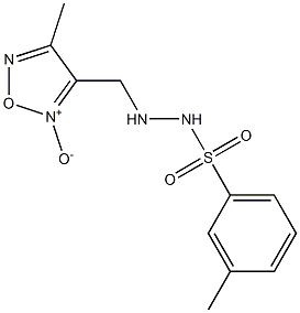 3-Methyl-4-[2-(3-methylphenylsulfonyl)hydrazinomethyl]furazan 5-oxide 结构式