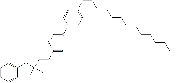 N,N-Dimethyl-N-benzyl-N-[2-[[(4-tetradecylphenyloxy)methyl]oxycarbonyl]ethyl]aminium,,结构式