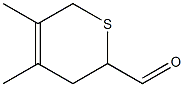 3,6-Dihydro-4,5-dimethyl-2H-thiopyran-2-carbaldehyde Struktur