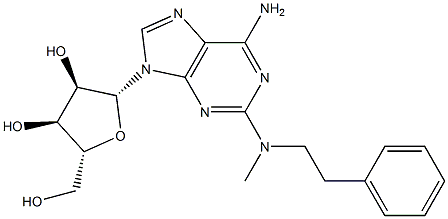 2-[N-Methyl-N-(2-phenylethyl)amino]adenosine Structure