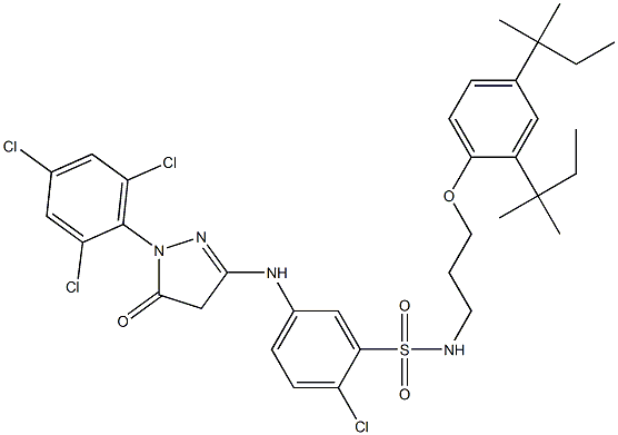 1-(2,4,6-Trichlorophenyl)-3-[4-chloro-3-[3-(2,4-di-tert-pentylphenoxy)propylsulfamoyl]anilino]-5(4H)-pyrazolone