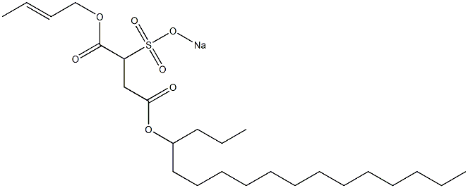 2-(Sodiosulfo)succinic acid 4-heptadecyl 1-(2-butenyl) ester Struktur