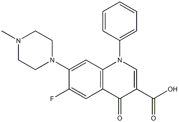 6-Fluoro-1-phenyl-1,4-dihydro-7-(4-methyl-1-piperazinyl)-4-oxoquinoline-3-carboxylic acid|