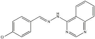 4-[N'-(4-Chlorobenzylidene)hydrazino]quinazoline,,结构式