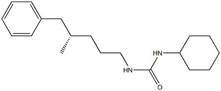 (-)-1-Cyclohexyl-3-[(S)-4-methyl-5-phenylpentyl]urea Structure