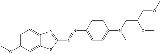 6-Methoxy-2-[p-[N-methyl-N-(2,3-dimethoxypropyl)amino]phenylazo]benzothiazole Structure