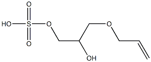 3-(2-プロペニルオキシ)-1,2-プロパンジオール1-(水素スルファート) 化学構造式