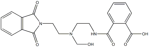 2-[[[2-[[2-[(1,3-Dihydro-1,3-dioxo-2H-isoindol)-2-yl]ethyl](hydroxymethyl)amino]ethyl]amino]carbonyl]benzoic acid 结构式