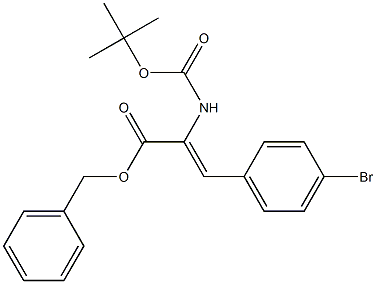 3-(4-Bromophenyl)-2-[(tert-butoxy)carbonylamino]acrylic acid benzyl ester,,结构式