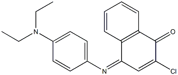 2-Chloro-4-[[4-(diethylamino)phenyl]imino]naphthalen-1(4H)-one Structure