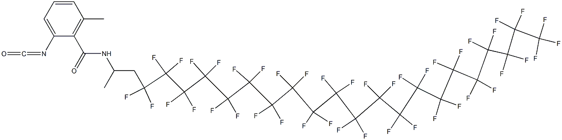 2-イソシアナト-6-メチル-N-[2-(トリテトラコンタフルオロヘニコシル)-1-メチルエチル]ベンズアミド 化学構造式