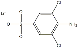 4-Amino-3,5-dichlorobenzenesulfonic acid lithium salt 结构式