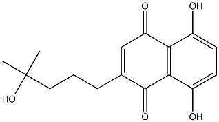 5,8-Dihydroxy-2-(4-hydroxy-4-methylpentyl)-1,4-naphthoquinone Struktur