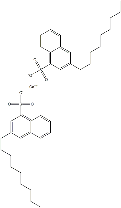 ビス(3-ノニル-1-ナフタレンスルホン酸)カルシウム 化学構造式