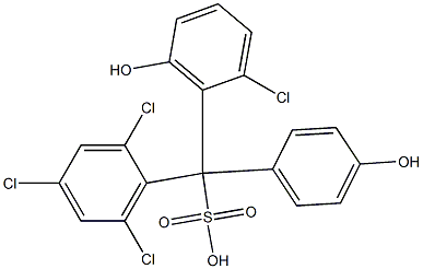 (2-Chloro-6-hydroxyphenyl)(2,4,6-trichlorophenyl)(4-hydroxyphenyl)methanesulfonic acid Structure