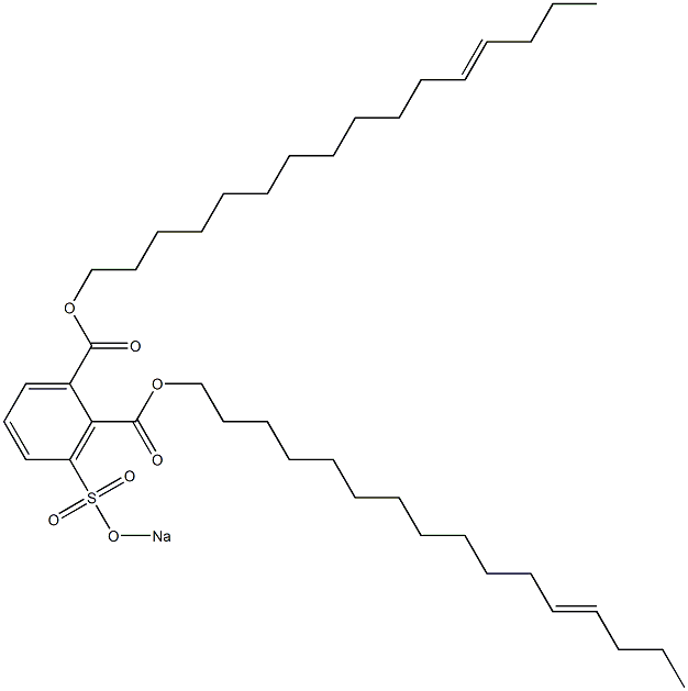 3-(Sodiosulfo)phthalic acid di(12-hexadecenyl) ester Struktur