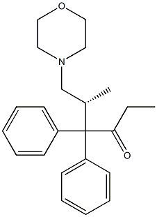 [R,(+)]-5-Methyl-6-morpholino-4,4-diphenyl-3-hexanone Structure