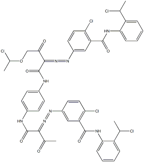 3,3'-[2-[(1-Chloroethyl)oxy]-1,4-phenylenebis[iminocarbonyl(acetylmethylene)azo]]bis[N-[2-(1-chloroethyl)phenyl]-6-chlorobenzamide]