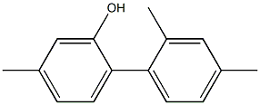 5-Methyl-2-(2,4-dimethylphenyl)phenol,,结构式