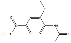 4-(Acetylamino)-3-methoxybenzenesulfinic acid lithium salt Struktur