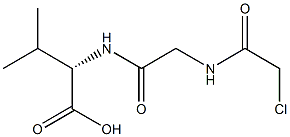 (S)-2-[[[(Chloroacetyl)amino]acetyl]amino]isovaleric acid 结构式