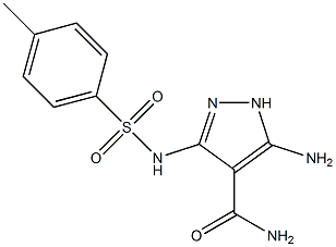 5-Amino-3-(4-methylphenylsulfonylamino)-1H-pyrazole-4-carboxamide,,结构式