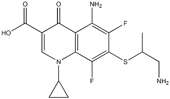 7-(2-Amino-1-methylethyl)thio-1-cyclopropyl-5-amino-6,8-difluoro-1,4-dihydro-4-oxoquinoline-3-carboxylic acid|