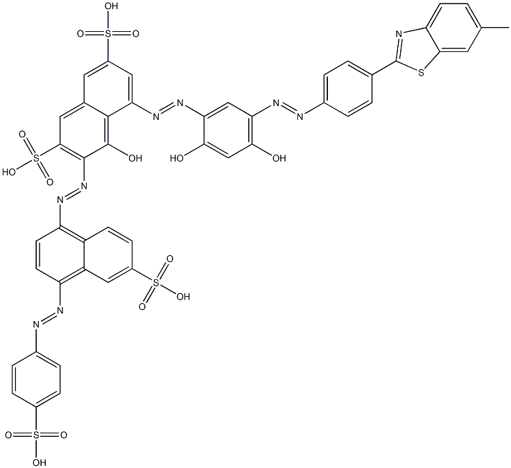 5-[[2,4-Dihydroxy-5-[[4-(6-methylbenzothiazol-2-yl)phenyl]azo]phenyl]azo]-4-hydroxy-3-[[6-sulfo-4-[(4-sulfophenyl)azo]-1-naphtyl]azo]naphthalene-2,7-disulfonic acid|