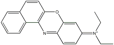 N,N-ジエチル-9H-ベンゾ[a]フェノキサジン-9-イミニウム 化学構造式