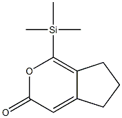 6,7-Dihydro-1-trimethylsilylcyclopenta[c]pyran-3(5H)-one Struktur