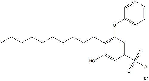 5-ヒドロキシ-6-デシル[オキシビスベンゼン]-3-スルホン酸カリウム 化学構造式