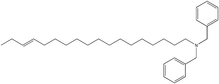 (15-オクタデセニル)ジベンジルアミン 化学構造式