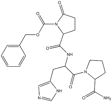 5-[2-(1-Benzyloxycarbonyl-2-oxo-5-pyrrolidinylcarbonylamino)-2-(2-carbamoyl-1-pyrrolidinylcarbonyl)ethyl]-1H-imidazole 结构式