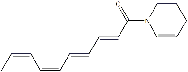 (2E,4E,6Z,8Z)-1-[(1,2,3,4-Tetrahydropyridin)-1-yl]-2,4,6,8-decatetren-1-one 结构式