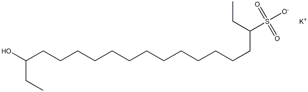 17-Hydroxynonadecane-3-sulfonic acid potassium salt Struktur