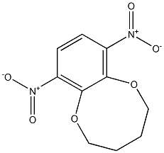 2,3,4,5-テトラヒドロ-7,10-ジニトロ-1,6-ベンゾジオキソシン 化学構造式