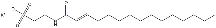 N-(2-Pentadecenoyl)taurine potassium salt 结构式