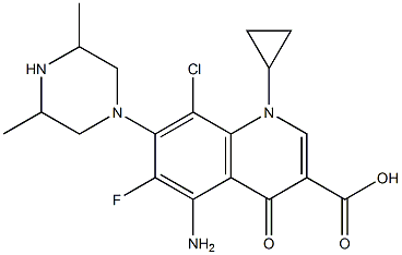 5-Amino-8-chloro-1-cyclopropyl-6-fluoro-1,4-dihydro-4-oxo-7-(3,5-dimethyl-1-piperazinyl)quinoline-3-carboxylic acid